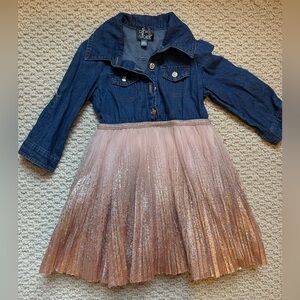 Denim and Rose Gold dress